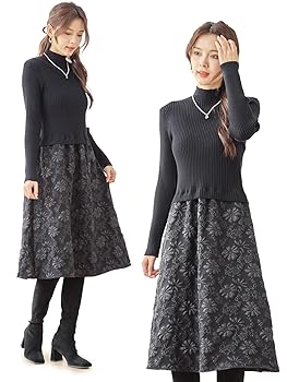 Amazon.co.jp: [モードアラカルト] ワンピース レディース 長袖